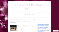 Desktop Screenshot of loveinthelittlethingsblog.com